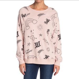 Wildfox Love Scribbles Sommers Sweatshirt